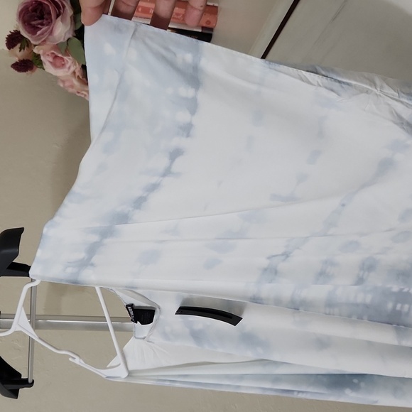 Steve Madden Cover Up Kimono Dusty Blue tie Die Lagenlook Coastal Vacation - Picture 5 of 7